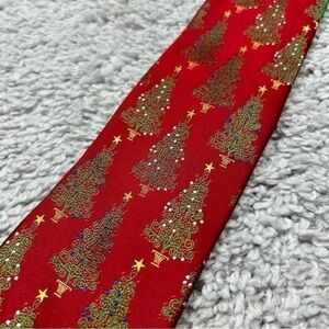 Nicole Miller Neck Tie 100% Silk Holiday Christmas Tree Star Topper Classic